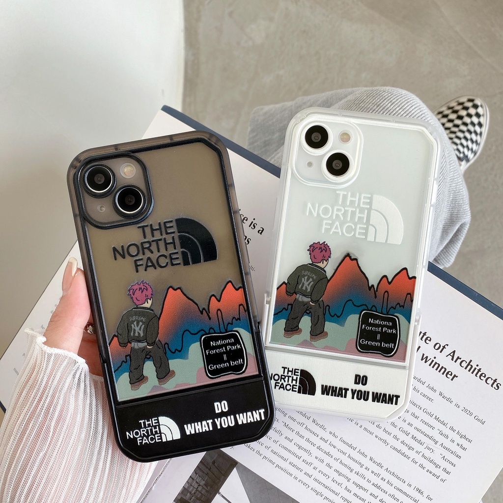 Ốp Điện Thoại Họa Tiết the north face Có Giá Đỡ Cho iphone 13 Pro Max i13 13pro 11 Pro Max i11 iX XS Max 7plus 8plus XR 12Pro 12 Pro Max