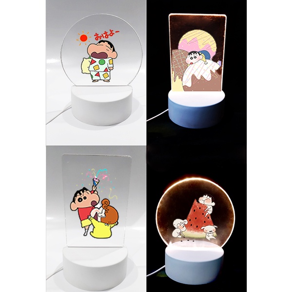 Đèn Led 3D shin cậu bé bút chì DLI31 Đèn Ngủ 3D Sáng Tạo cute dễ thương
