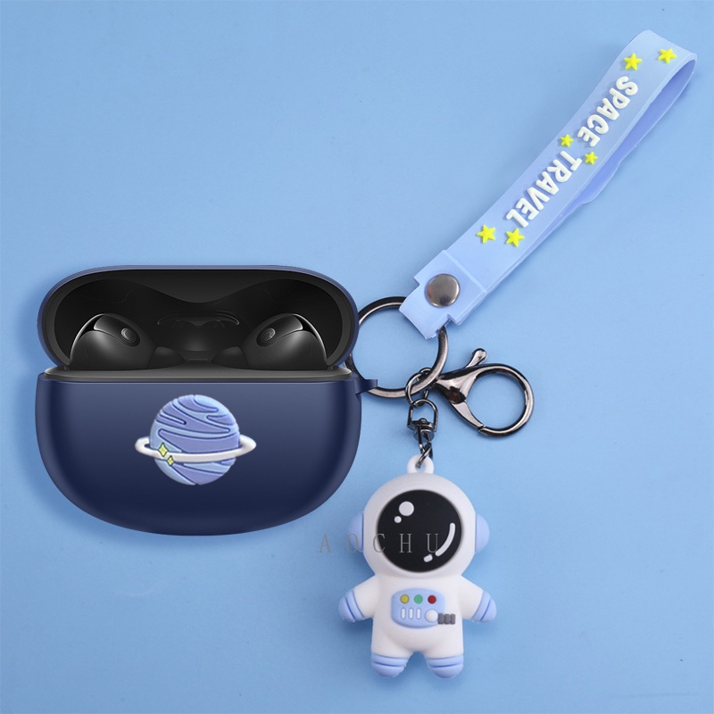 Ốp Hộp Đựng Tai Nghe Nhét Tai Silicon Có Móc Khóa Cho Xiaomi Redmi Buds 3 lite