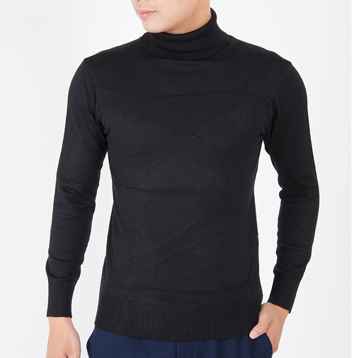 Áo len nam cổ lọ Hàn Quốc ABABA, sweater nam dày ấm mềm mịn - ABA-LODENM9