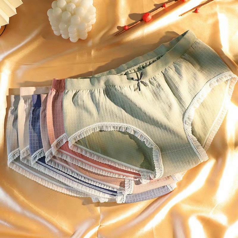 Quần lót cotton nơ tăm kháng khuẩn cho chị e từ 42-55kg