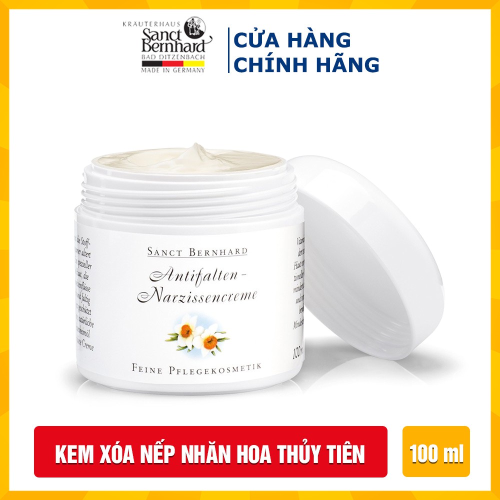 Kem xóa mờ nếp nhăn, dưỡng ẩm Hoa Thủy Tiên Antifalten Narzissen 100ml- [ Chính hãng Sanct Bernhard Đức]