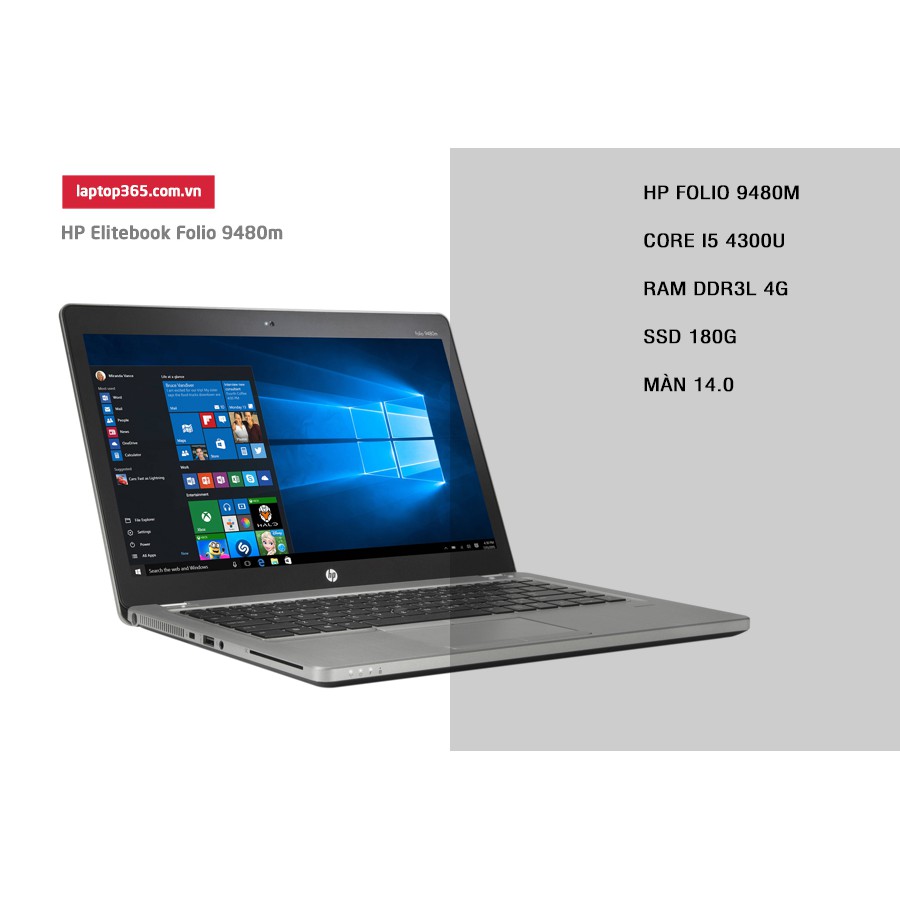 Laptop Cũ ⚡CHÍNH HÃNG⚡ Laptop Cũ HP Folio 9480m i5 4300U SSD 180G