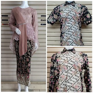 Áo sơ mi vải tuyn phong cách Javanese cho cặp đôi