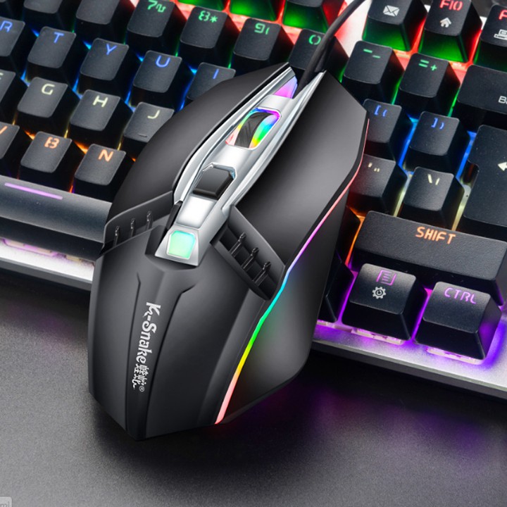 Chuột Game K-SNAKE M5 Đèn led RGB màu tự thay đổi