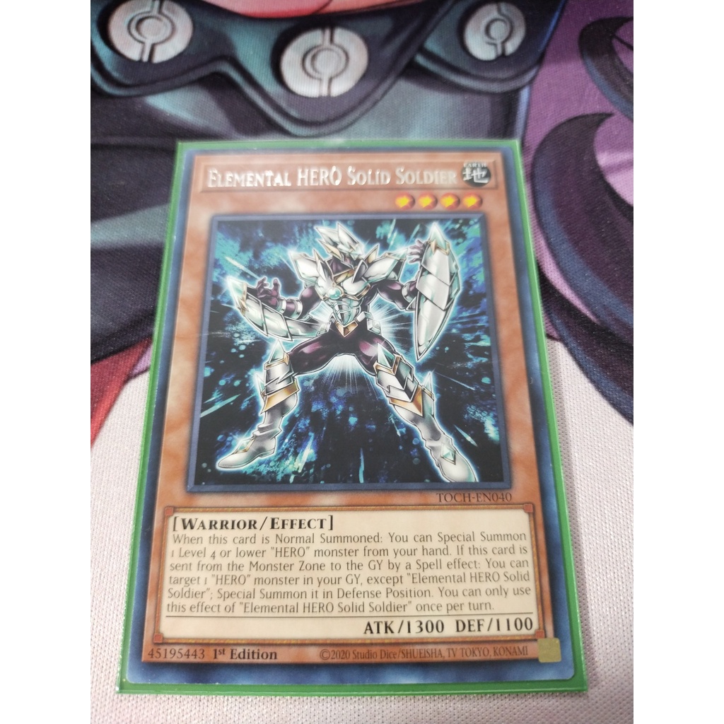 Lá Thẻ bài Yugioh! Elemental HERO Solid Soldier - TOCH-EN040