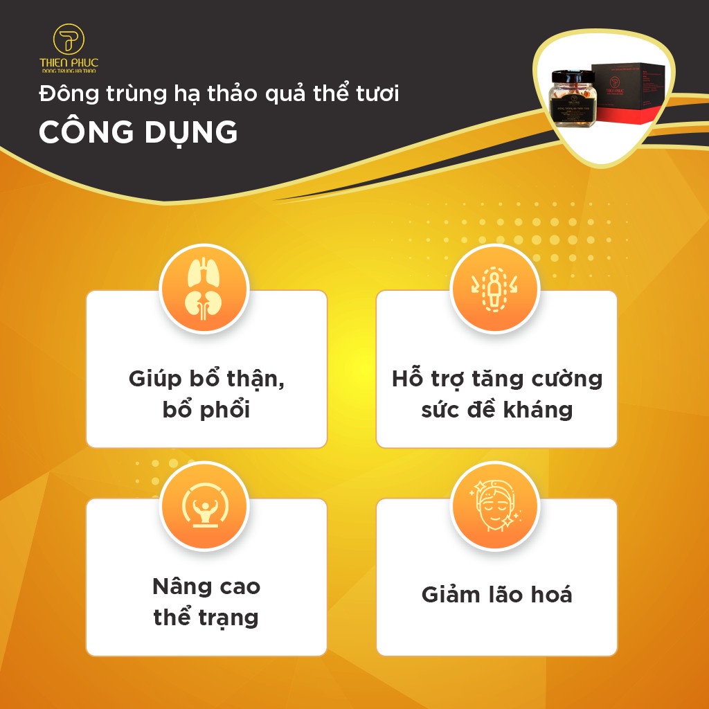 Đông trùng hạ thảo Thiên Phúc nấm tươi lọ 100gr