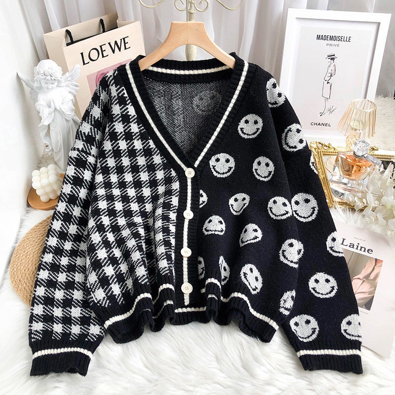 Áo Khoác Cardigan Dệt Kim Dáng Rộng Thiết Kế Mới Thời Trang Mùa Thu Theo Phong Cách Hàn Quốc Cho Nữ