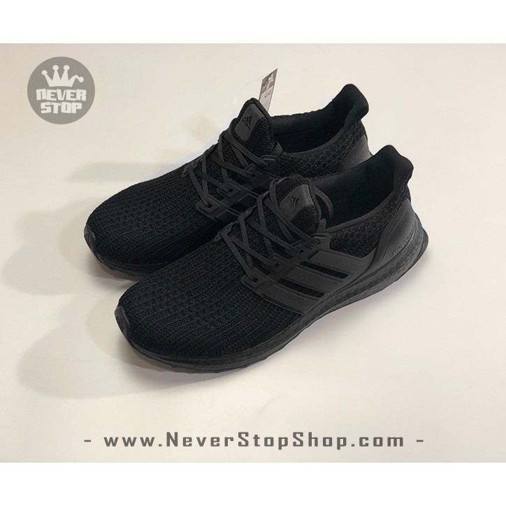 Giày ADIDAS ULTRA BOOST 4.0 ĐEN FULL chuyên chạy bộ, siêu êm, nhẹ và bền [FREE SHIP + TẶNG VỚ] | NeverStopShop.com