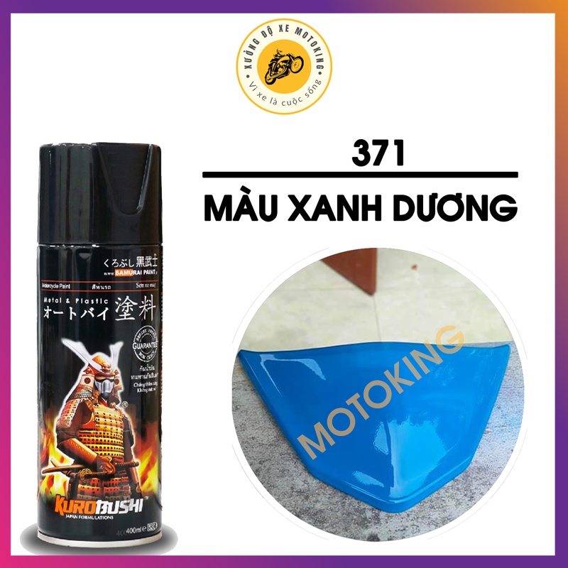 Sơn samurai màu xanh dương 371 - chai sơn xịt chuyên dụng dành cho sơn xe máy