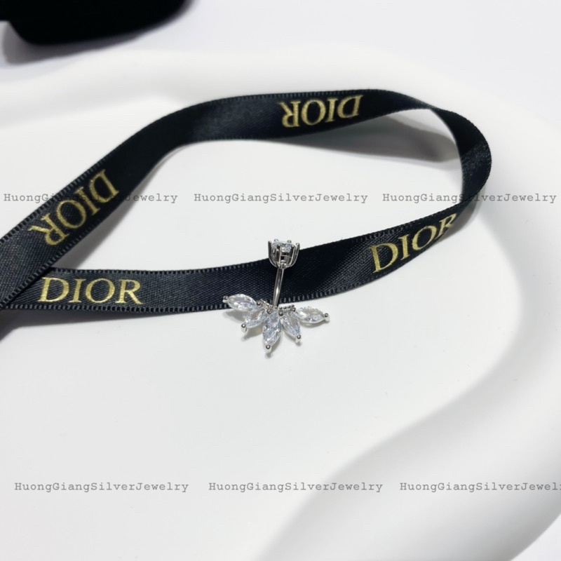 Khuyên rốn Doris Bạc s925 xi kim - HuongGiangSilver