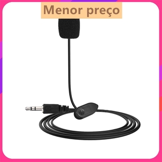 Mới 3.5mm Mini Studio Speech Microphone W / Clip cho PC Máy tính để bàn Máy tính xách tay