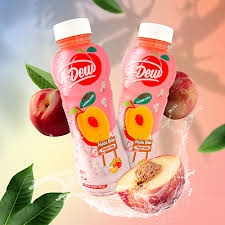 [ NEW ] LỐC 6 CHAI NƯỚC ĐÀO THẠCH DỪA  A-DEW ( 450ML/CHAI )