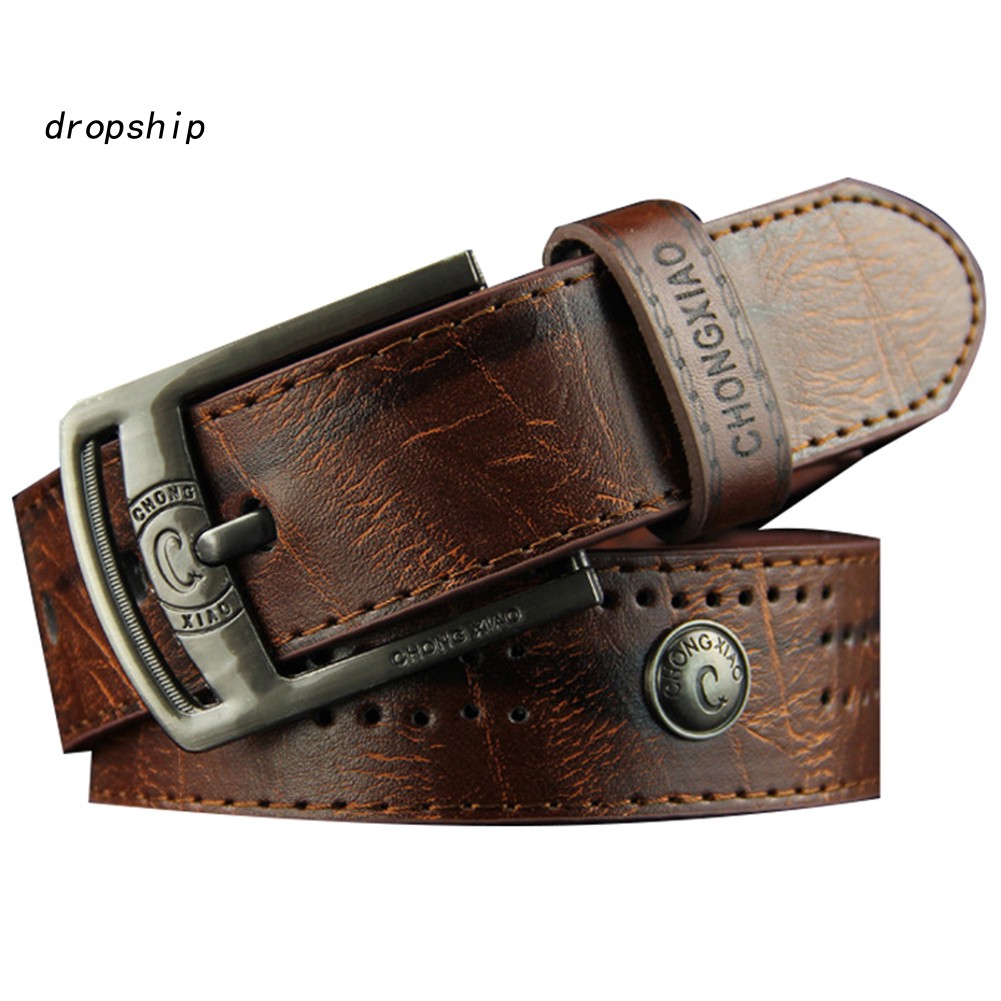 Thắt lưng da phong cách punk thích hợp với quần jean cho nam