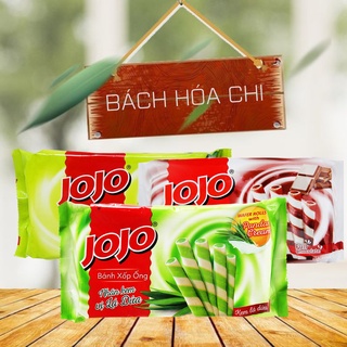Bánh quế Jojo nhân kem socola / lá dứa / Matcha / phô mai / cam gói 125g