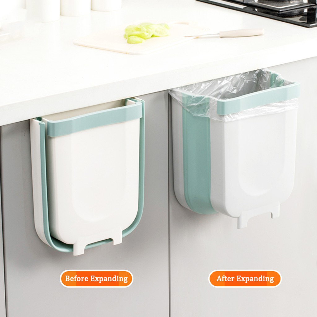 Xiaomi Youpin Jordan&amp;Judy Thùng Rác Treo Tường 8.8L Có Thể Gập Lại Tiện Dụng Cho Nhà Bếp