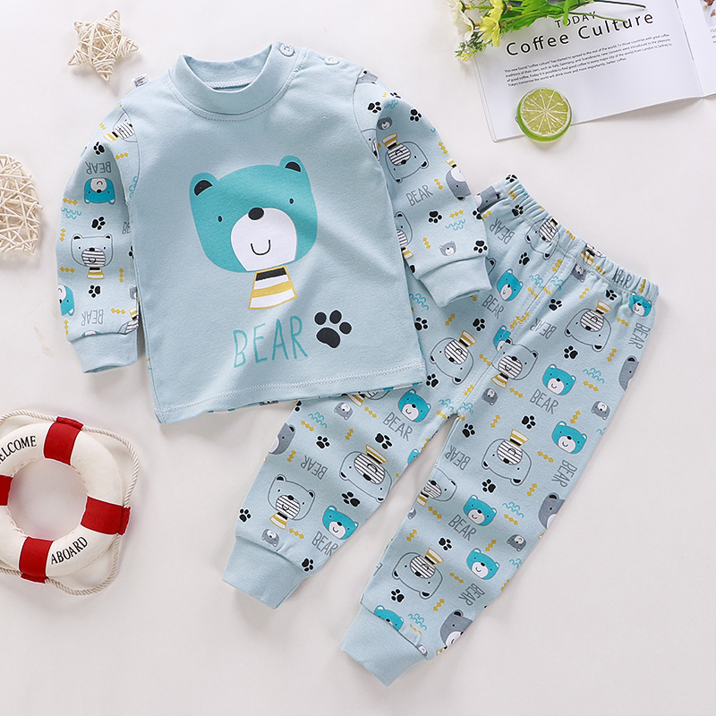 Bộ Đồ Ngủ Pijama Dài Tay 2 Món Cho Bé