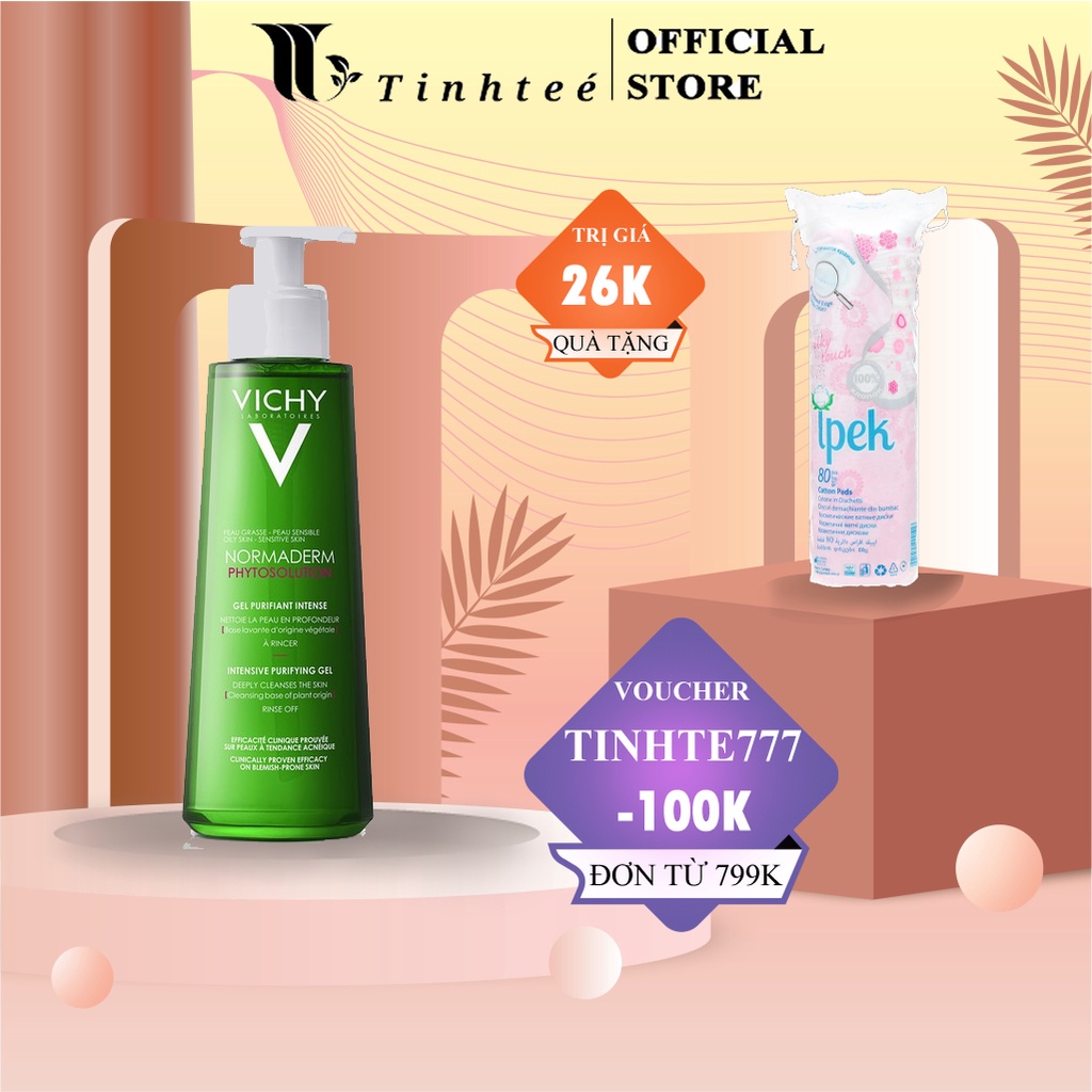 Sữa Rửa Mặt Làm Sạch Sâu Và Giảm Bã Nhờn Trên Da Vichy Normaderm Phytosolution Intensive Purifying Gel 200ml