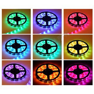 Bộ đèn LED dây dán 5050 phủ keo silicon đổi 7 màu V-L-D-RGB +Nguồn+Điều khiển giá siêu tốt