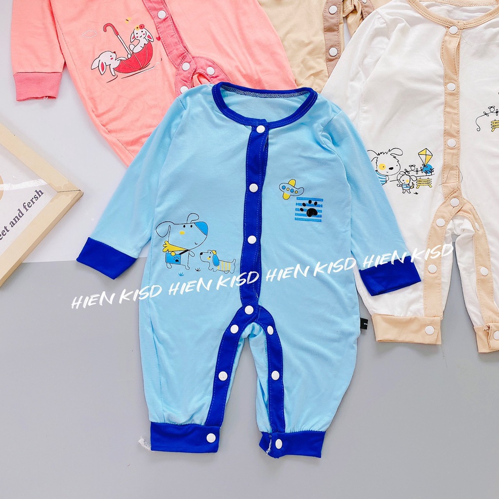 Body dài thun lạnh peptit Minky mom cho bé (3-10kg)