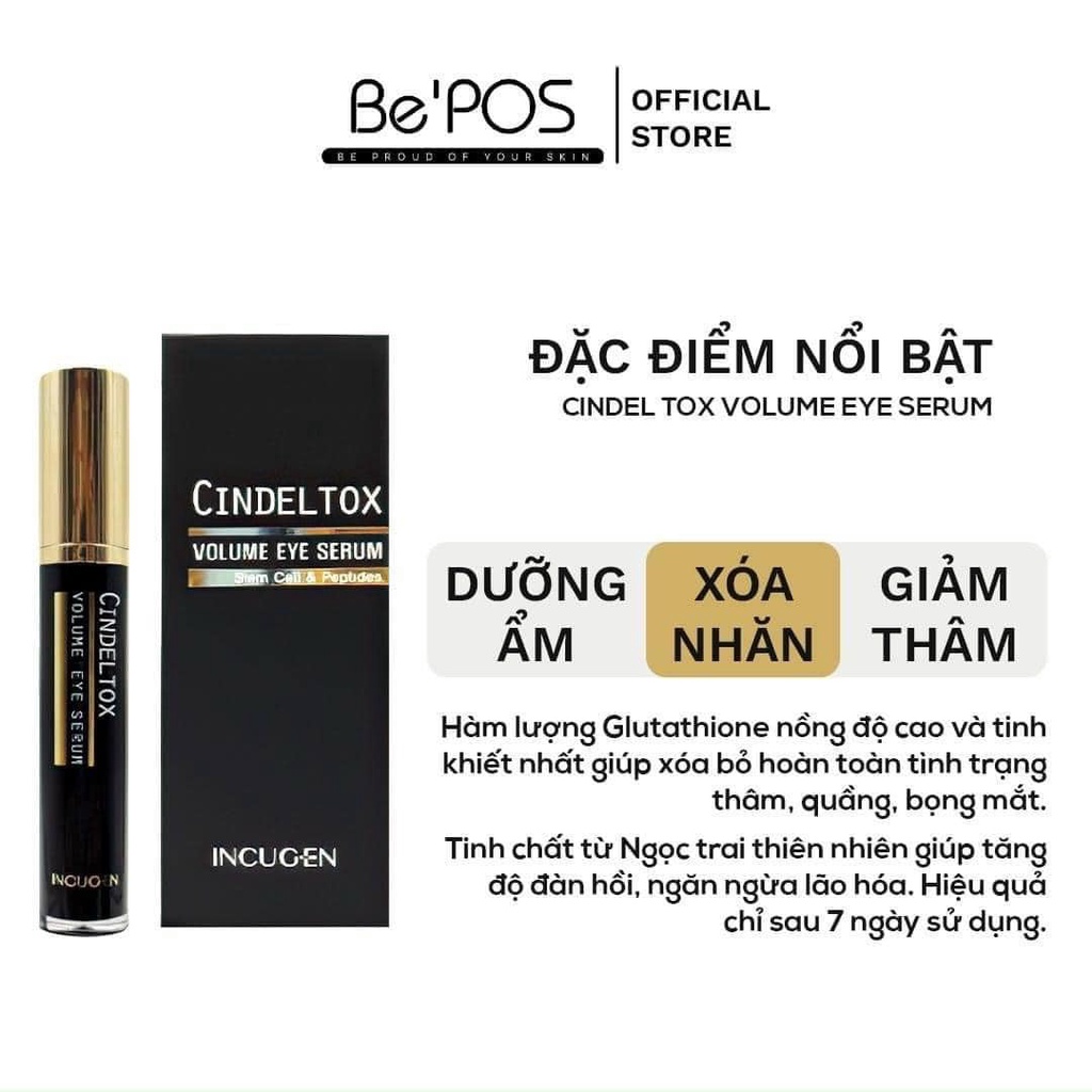 Thanh lăn mắt Cindel Tox Volume Eye Serum