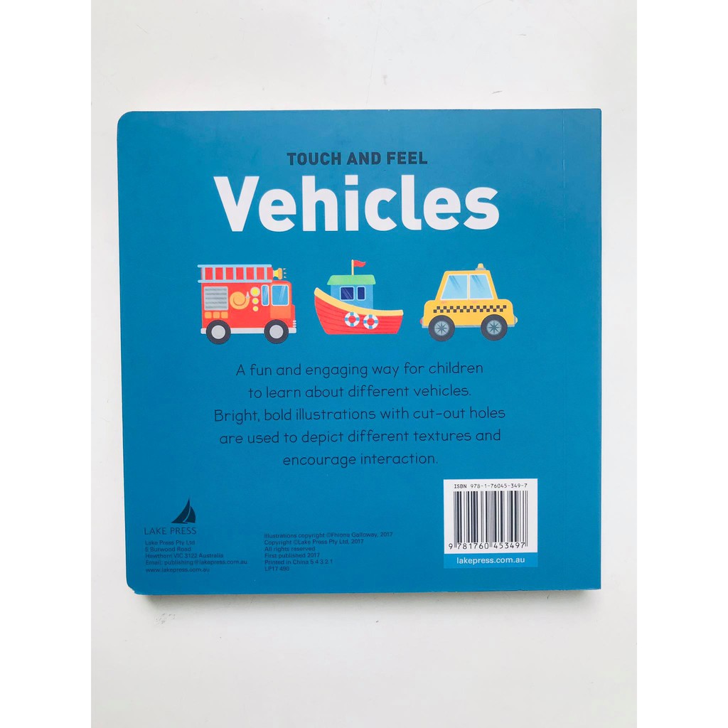 Sách :  Touch &amp; Feel Board Book Vehicles