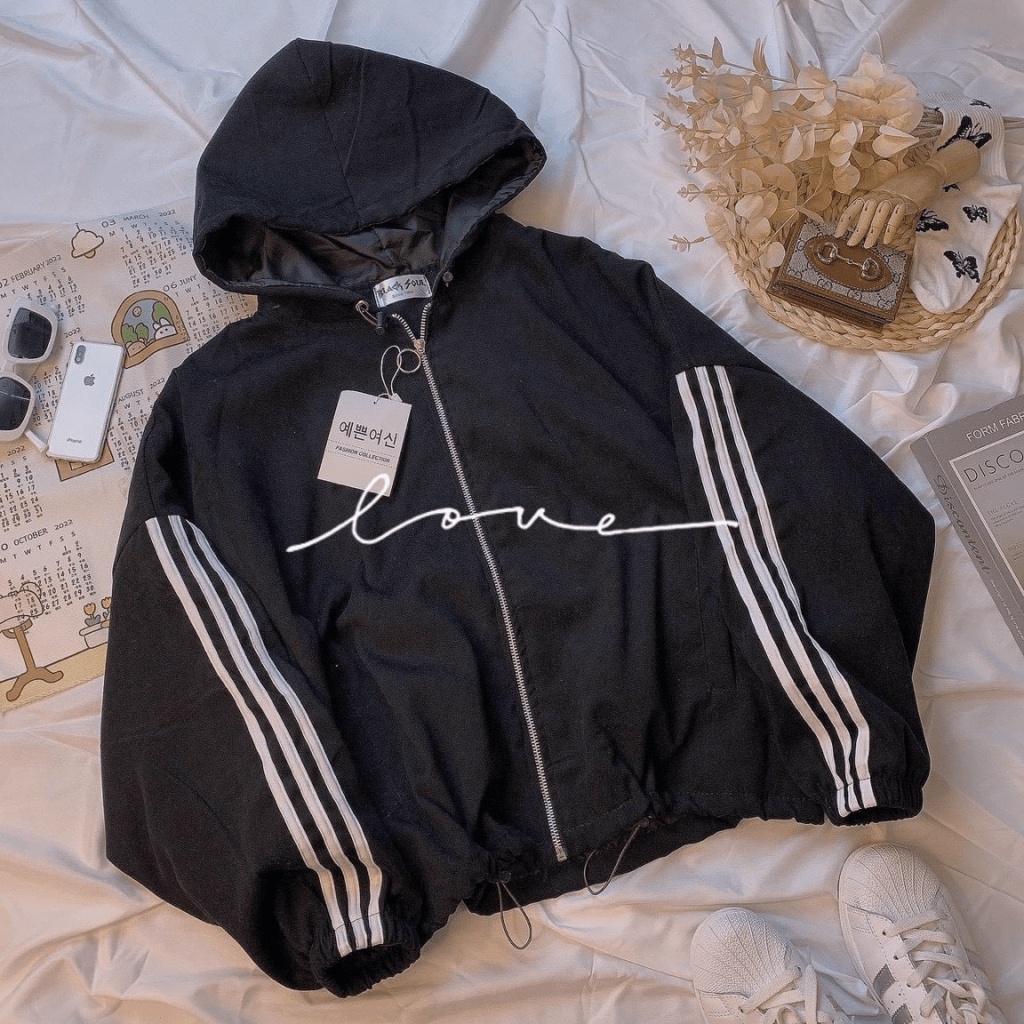 ÁO KHOÁC DA LỘN NỮ PHỐI 3 VIỀN SỌC TAY CAO CẤP CHẤT LIỆU BAO MÁT  CAO CẤP ĐẸP TINH TẾ