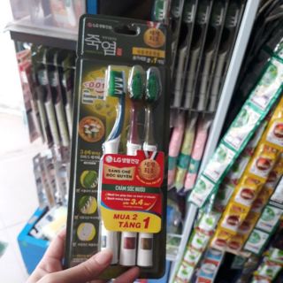 Bàn chải muối tre hàn quốc