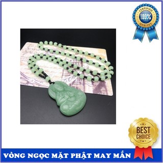 Vòng đá tự nhiên mặt phật bà xanh nhạt mang lại may mắn, gia tăng vượng khí