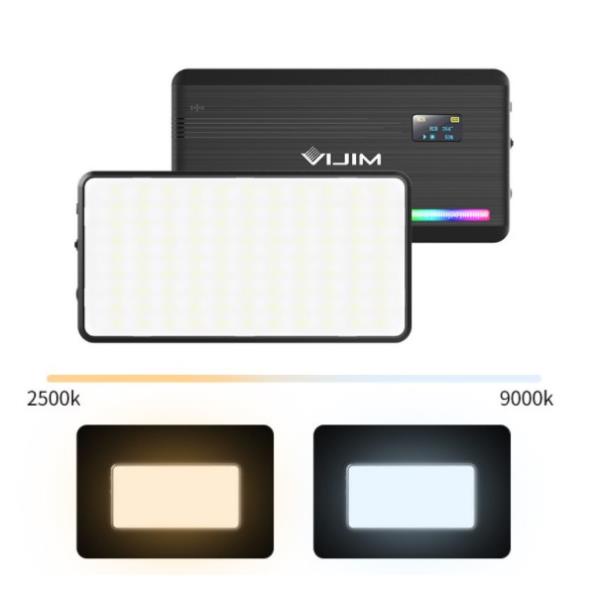 Đèn Led Mini VIJIM VL196 RGB chỉnh độ K 2500K 9000K kèm phụ kiện