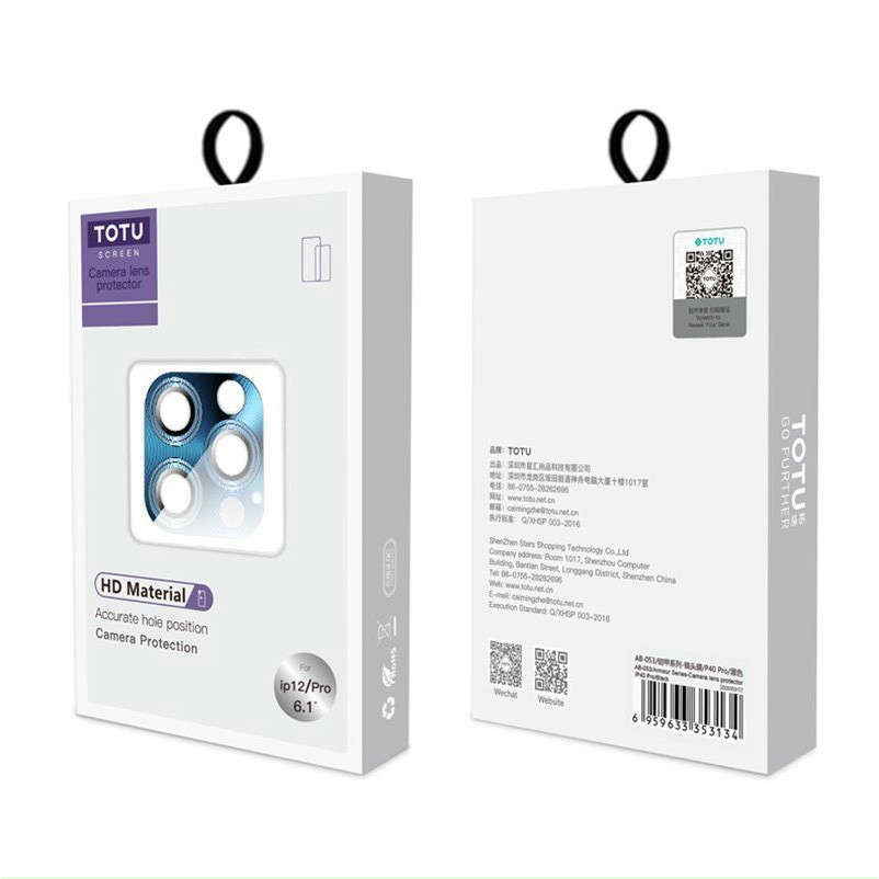 ( IPHONE 13) Bảo vệ Camera cho iPhone 12 pro và promax hãng TOTU inch bảo vệ siêu tốt