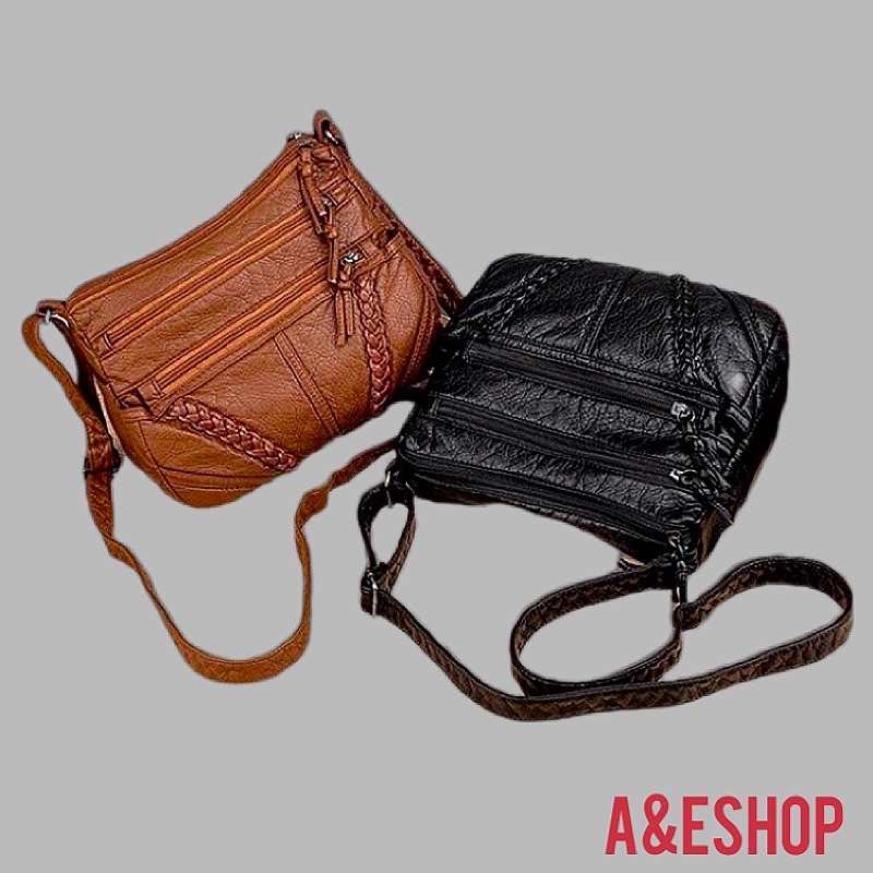 Túi Xách Nữ Đeo Chéo Da Mềm Nhiều Khoá sz23 - A&ESHOP 98057