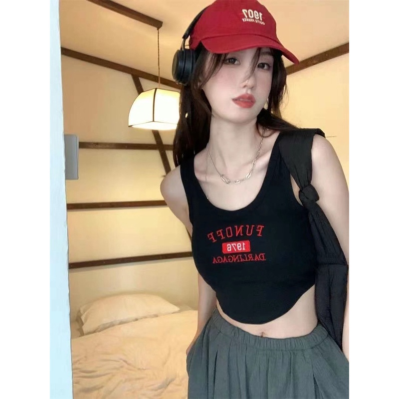 061976 Áo Lót Cotton Thêu Họa Tiết Với Đệm Ngực Thời Trang Quyến Rũ Cho Nữ