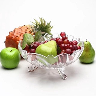 Bát Thủy Tinh 3 Chân Đựng Hoa Quả - Bát Thả Hoa Trang Trí Phòng Khách