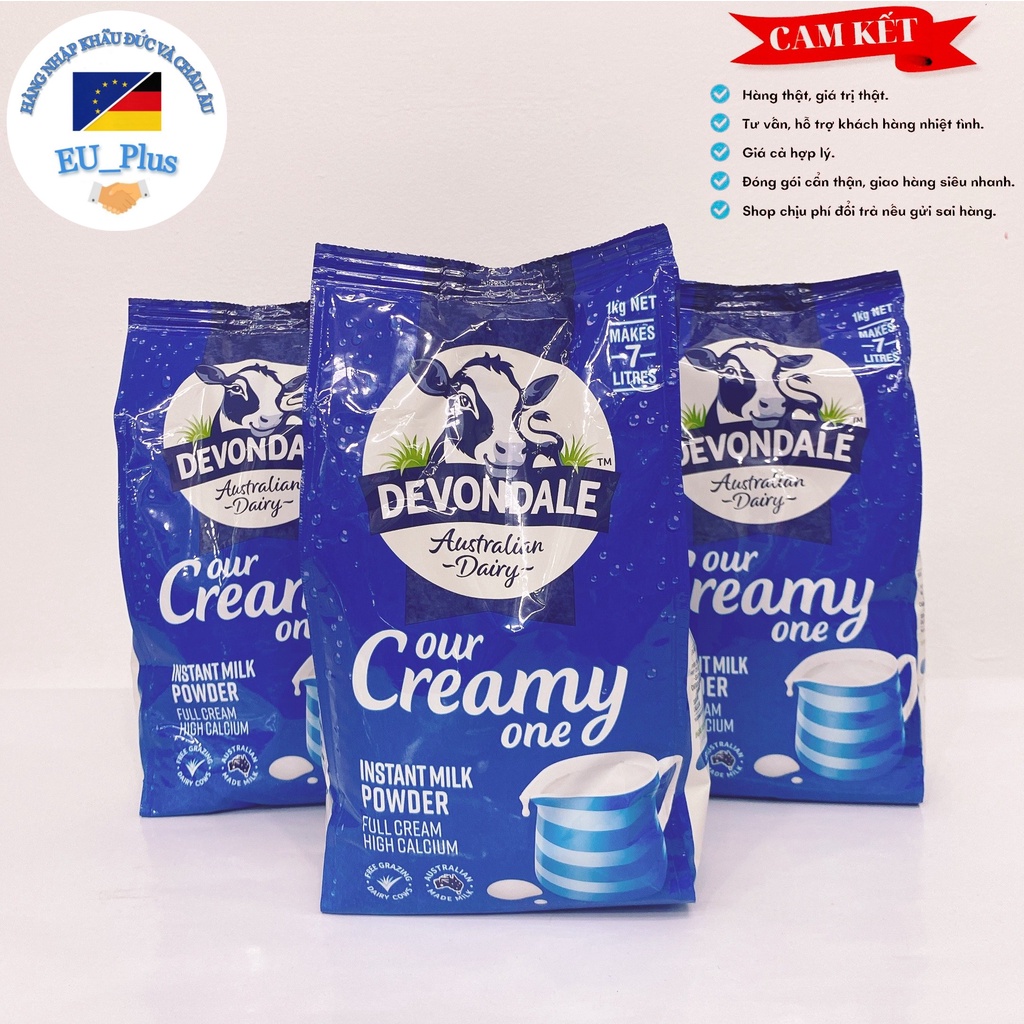 Túi Sữa Bột Devondale Nguyên Kem 1kg/Túi _ Úc