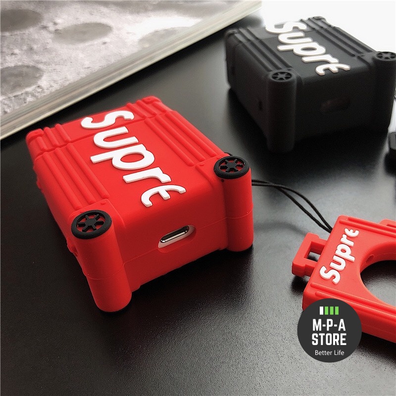 Case, vỏ, bao đựng ai nghe airpod 1 2 Pro nhựa dẻo chống va đập hình SUPRE