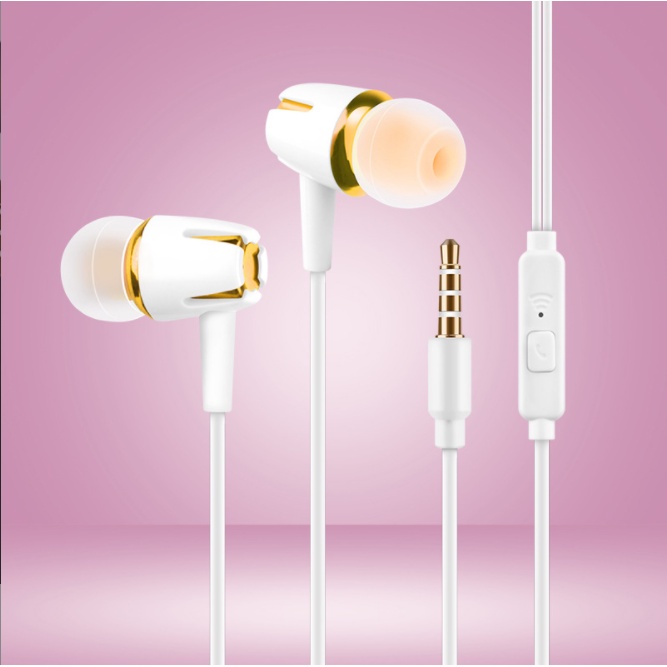 ✔COD Tai nghe nhét tai đầu 3.5mm âm thanh siêu trầm dành cho Android IOS Four colors available