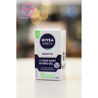 KEM DƯỠNG ẨM NIVEA NAM CHO DA NHẠY CẢM DẠNG GEL - NIVEA MEN TAGESPFLEGE SENSITIVE 3-TAGE BART HYDRO GEL,