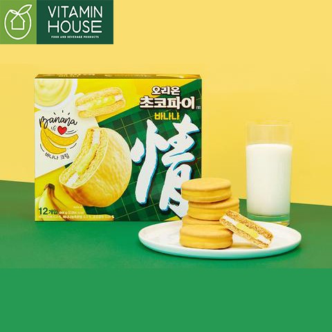 Bánh Chocopie Orion Kem Chuối Hàn Quốc 444g [Vitamin House]