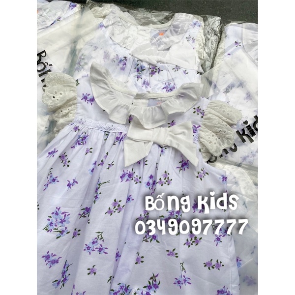 Váy Bé Gái Phối Ren Hoa Tím Jam&amp;Jenny