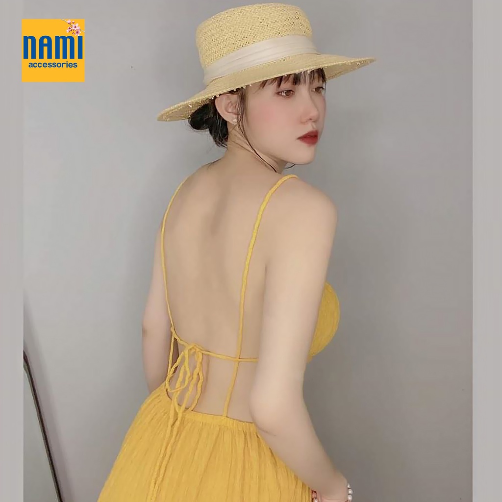 ( HÀNG CHUẨN ĐẸP ) Đầm Maxi Hở Lưng Cột Dây Thướt Tha Xinh Xắn Quyến Rũ Dạo Biển - ATNU016