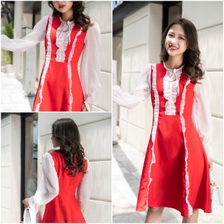 𝐃𝐀𝐑𝐂𝐘 💗 sakura dress 🏵️ váy voan tiểu thư 🏵️