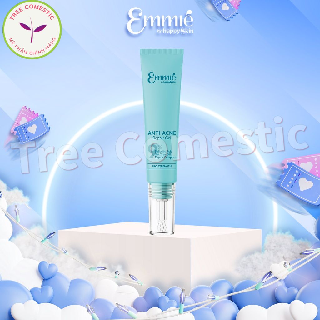 [CHÍNH HÃNG EMMIÉ BY HAPPY SKIN] Gel Giảm Mụn Cấp Tốc, Phục Hồi Màng Lipid, Loại Bỏ Thâm Anti-Acne Repair Gel 12ml