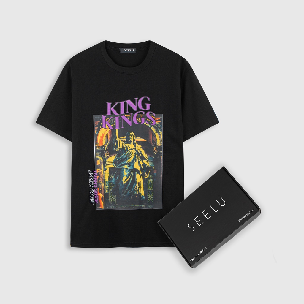 Áo thun nam SEELU Fullbox, vải 100% cotton thoáng mát, thấm hút form regular | Áo phông king kings