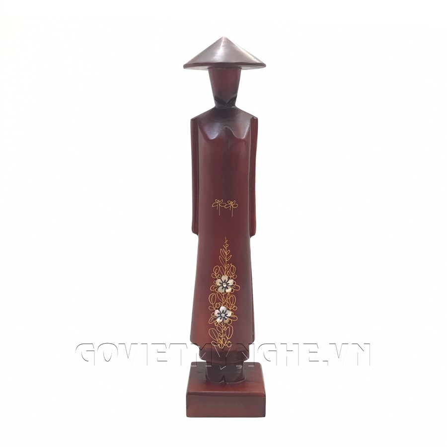 Tượng Gỗ Đỏ Miss Việt Nam - Cao 30cm