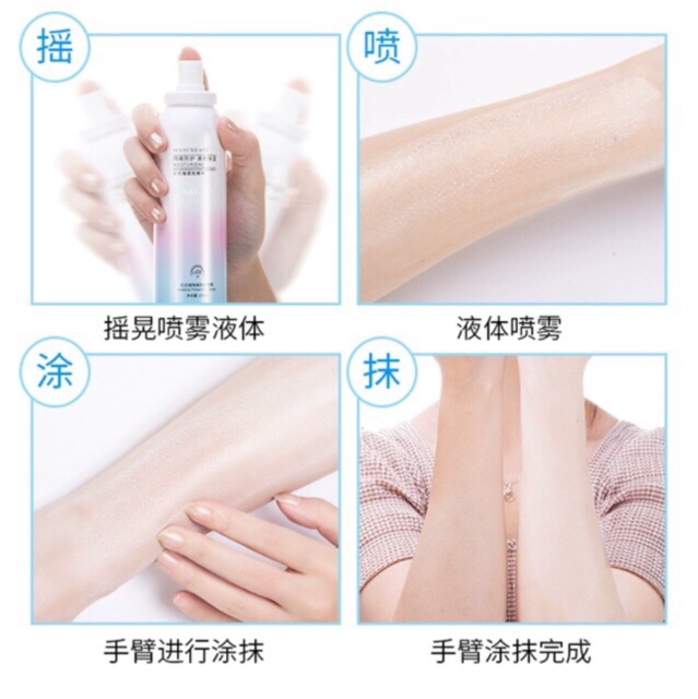 XỊT MAKEUP NÂNG TONE CHỐNG NẮNG MAYCREATE