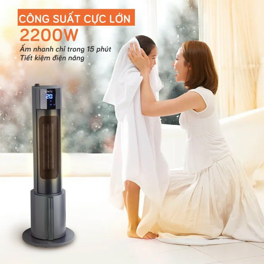 Máy sưởi gốm UNIE UE-129 BH 12 tháng - Hàng Chính Hãng