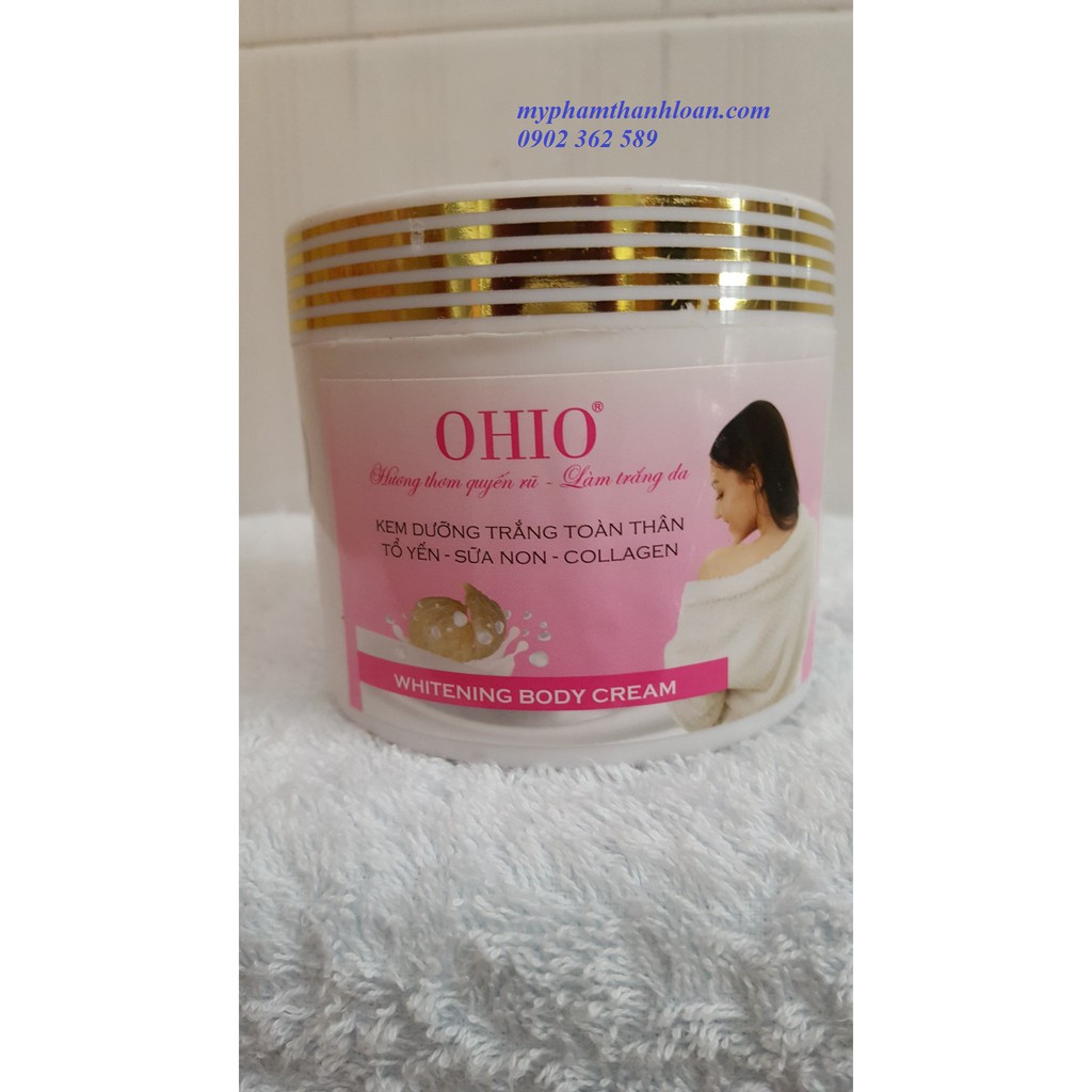 Kem dưỡng trắng da toàn thân Tổ yến - Sữa non - Collagen OHIO