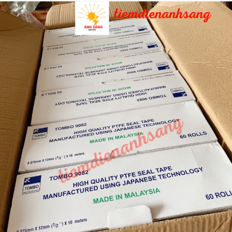 Băng keo non, băng tan, keo lụa, cao su non 10 mét TOMBO 9082 hàng Malaysia  -Tiệm điện Ánh Sáng