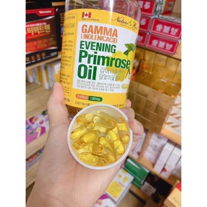 Viên Uống Tinh Dầu Hoa Anh Thảo Hàn Quốc  Evening Primrose Oil 300 Viên Cân Bằng Nội Tiết Tố Nữ